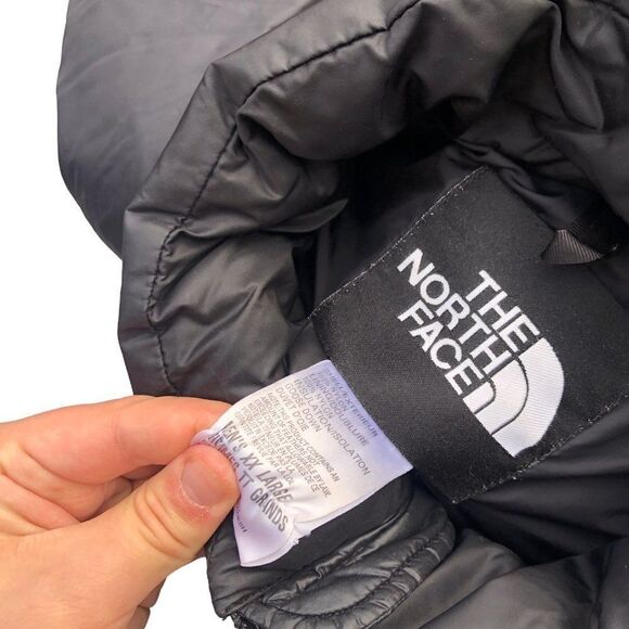 Vintage The North Face Nuptse Jacket Vest Black XXL Goose Down Jacket - Picture 14 of 15